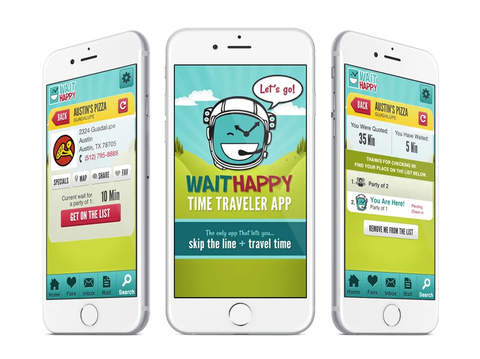 WaitHappy “time traveler” restaurant wait-list app