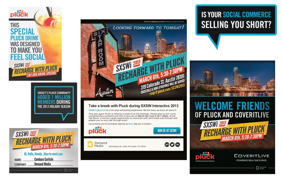 SXSW “Recharge with Pluck” campaign