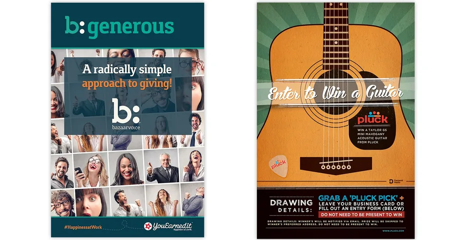 b:generous and Pluck posters