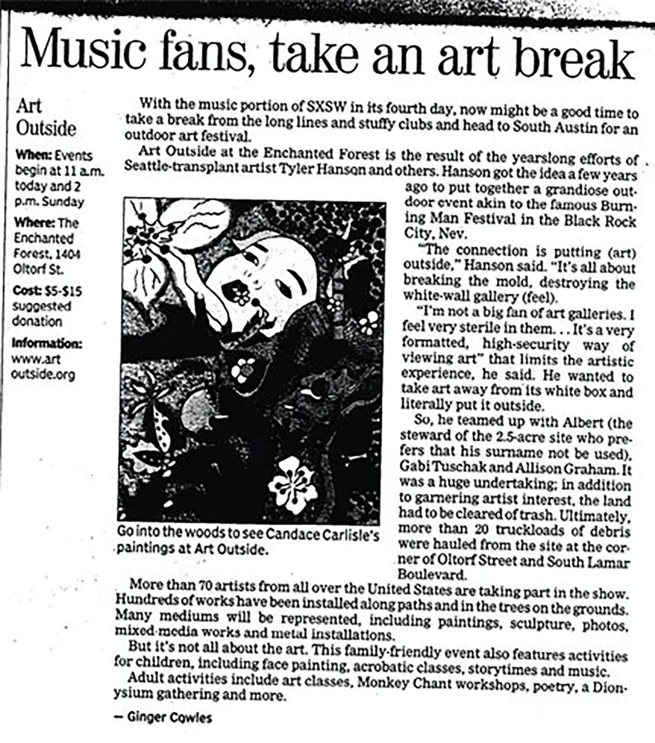 Press: art break for music fans