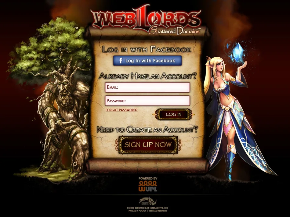 Weblords sign-in