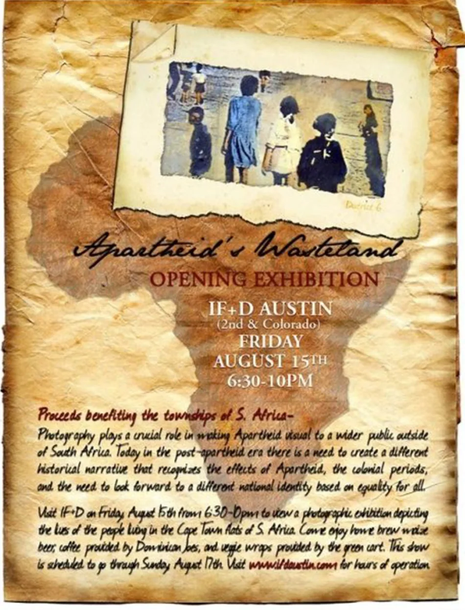 Apartheid’s Wasteland exhibition opening