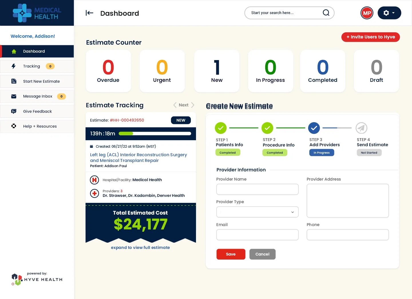 The Good Faith Estimate Wizard on step 3, Add Providers, with steps 1 and 2 completed