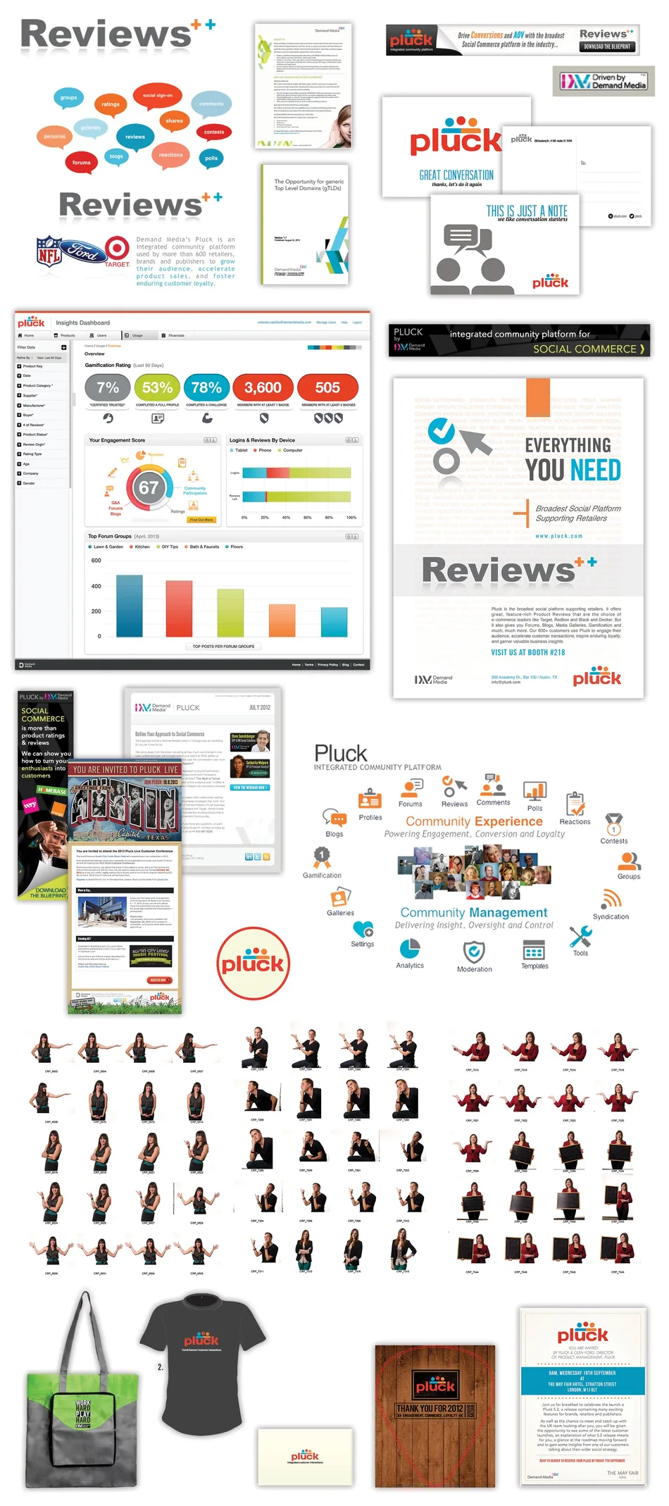 Reviews++ and Pluck product marketing system