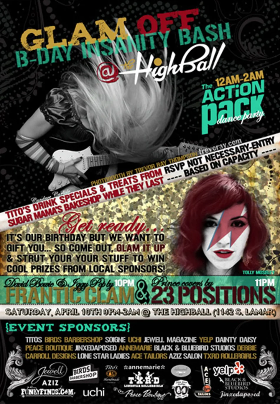 Glam-Off birthday bash
