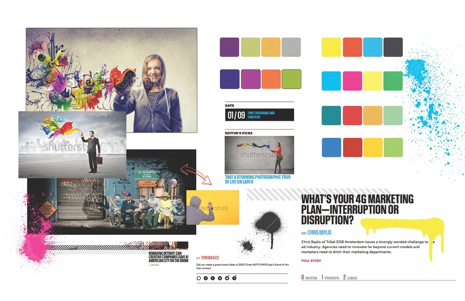 Mood board and campaign directions
