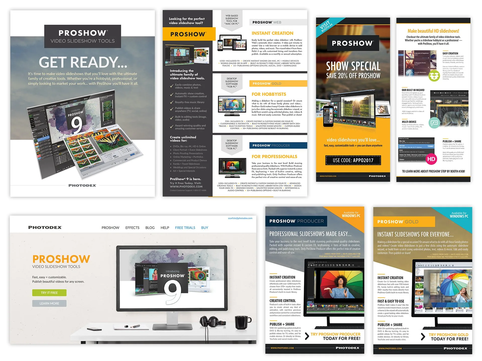 ProShow product marketing: emails, landing pages and the ProShow 9 launch