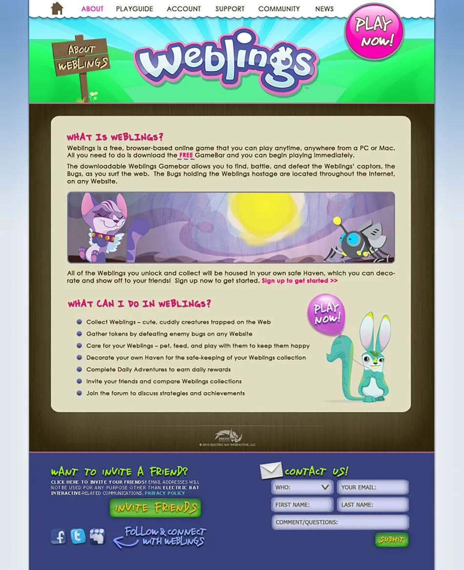 Weblings about page